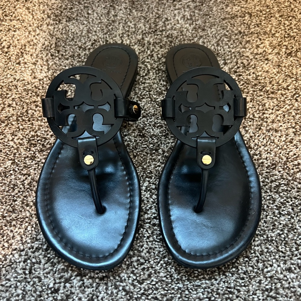 Tory Burch Miller Perfect Black Leather Sandals